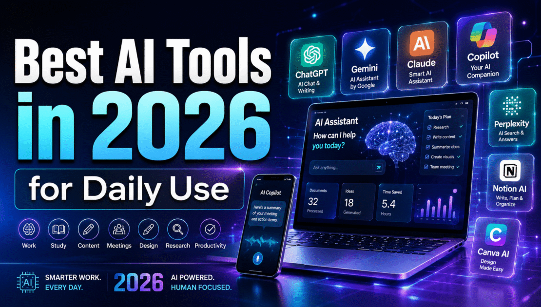 Best AI Tools in 2026 for Daily Use